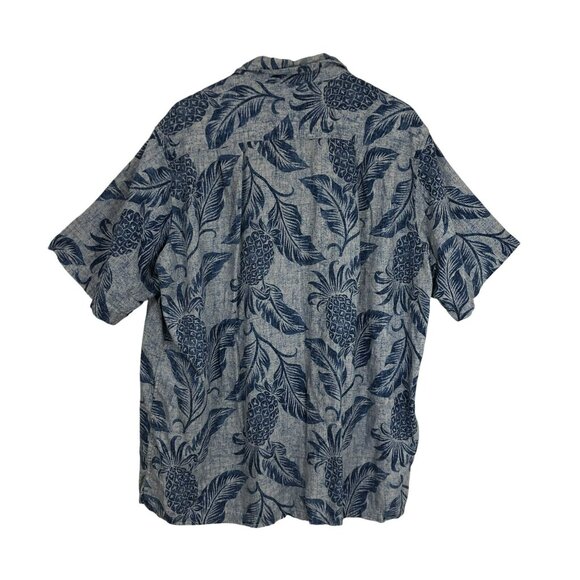 Vintage Silk Shirt Hawaiian Lightweight Fabric Linen Blend Casual Fit Size XL - Picture 11 of 13